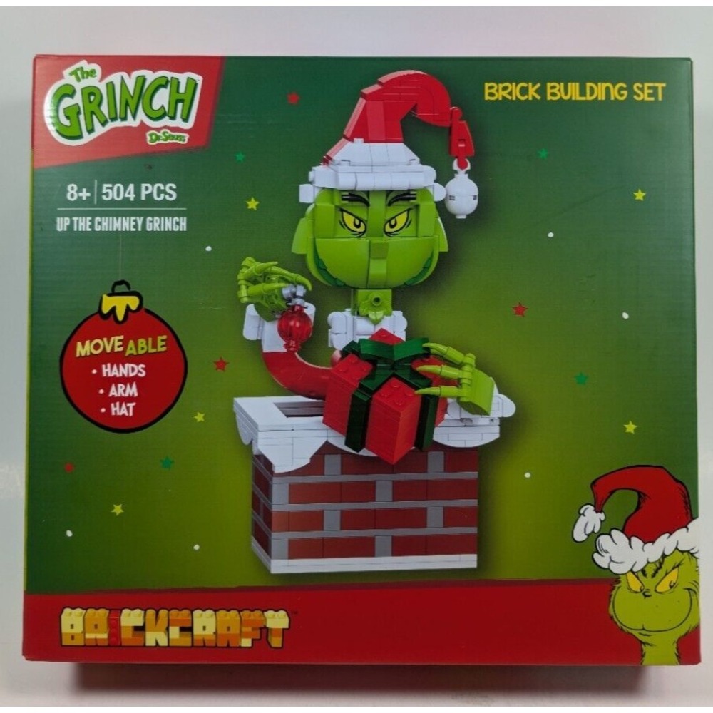 Brickcraft Dr. Seuss The Grinch Up The Chimney Grinch Brick Building Set 504 Pcs